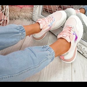 Lace Up Chunky Sole Sneakers Never Worn